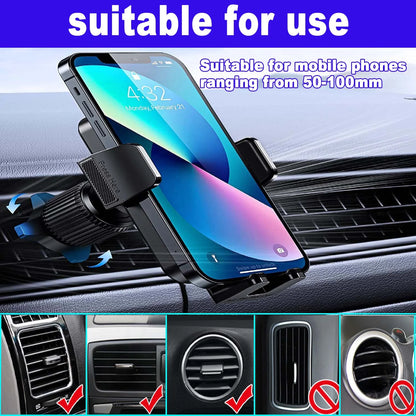 Car Phone Mount, Phone Mount for Car with Car Air Vent Clip, Long Arm Universal Cell Phone Holder,Phone Car Mounts for All Smartphone
